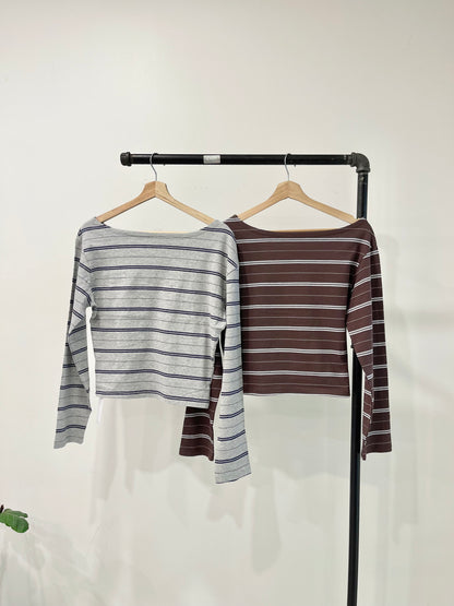 LIV Off-shoulder striped tee