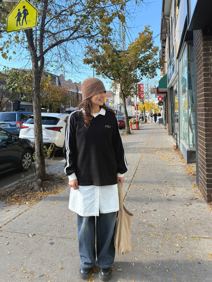 ROVE Oversized waffle sporty top