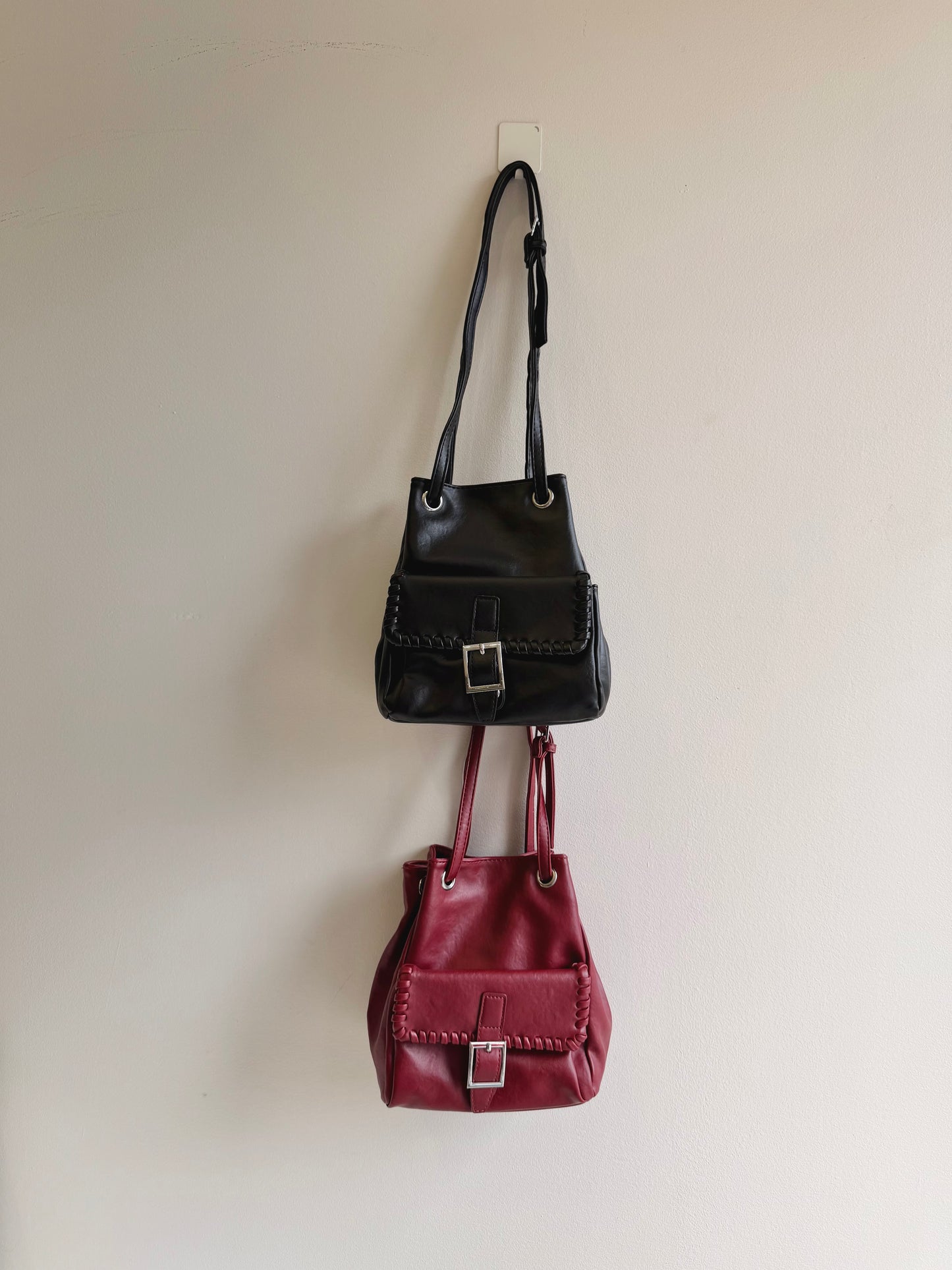 GEMMA Faux-leather bucket bag