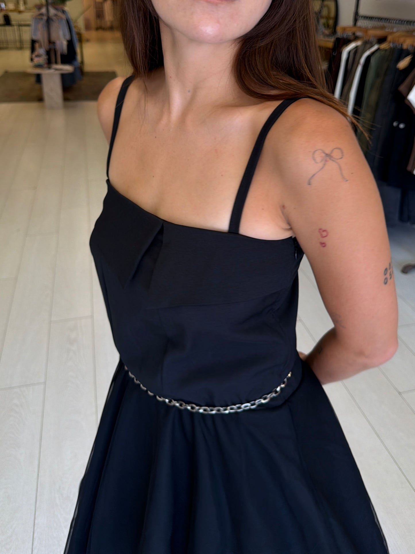 WILLA Asymmetric strap dress