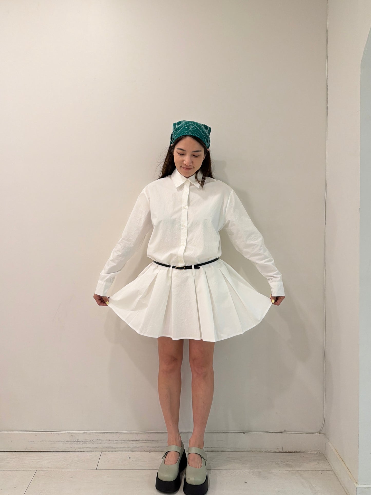 JOSIE Pleated shirtdress