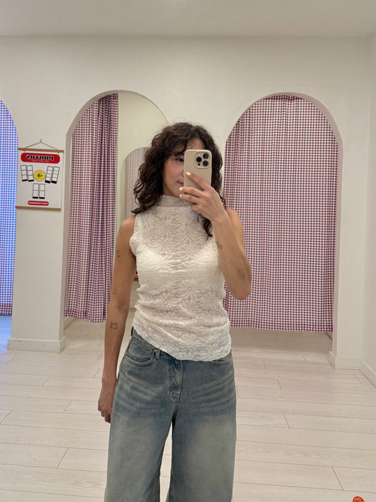 TIGLE Lace mockneck top