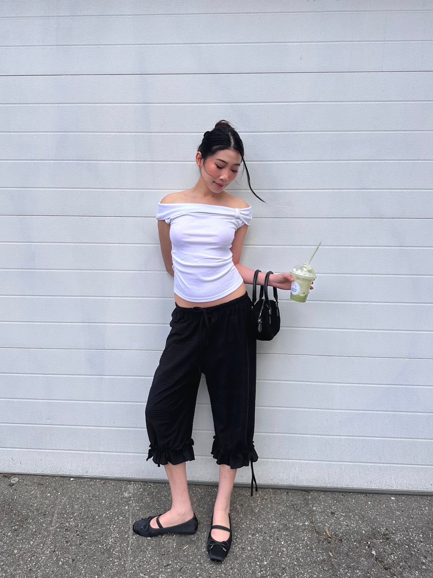TILLY Jacquard frill pants