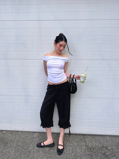 TILLY Jacquard frill pants