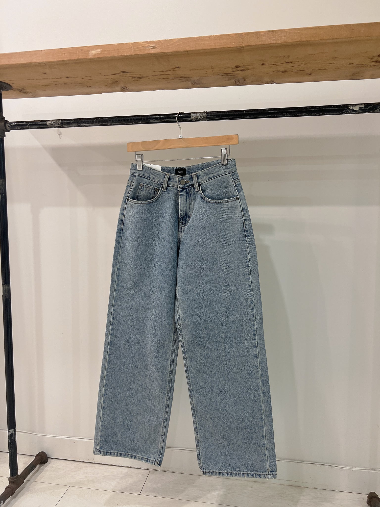 TELL Low rise wide jeans