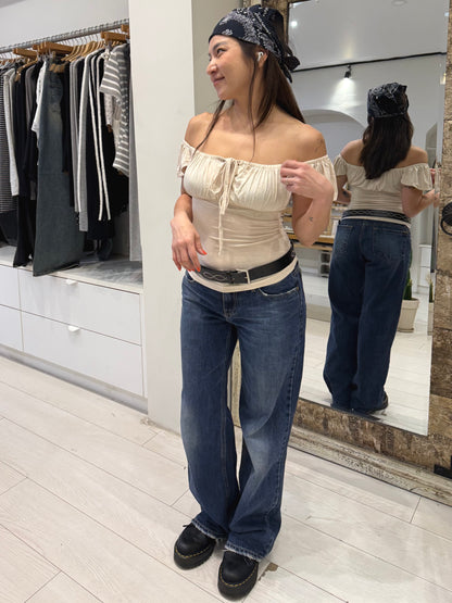 NOA Front tie frill top