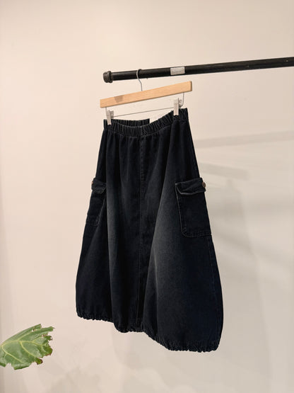 FLEET Denim balloon skirt