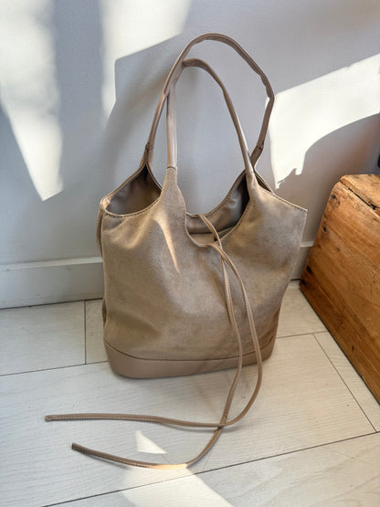 MILE Faux suede bow bag