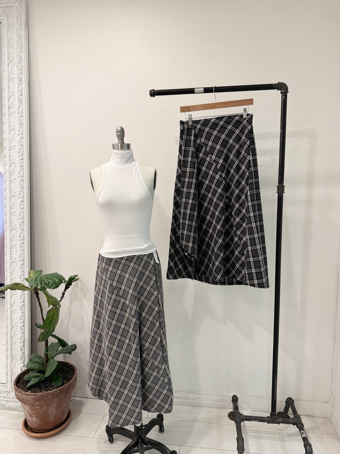 BLAIR Plaid maxi skirt