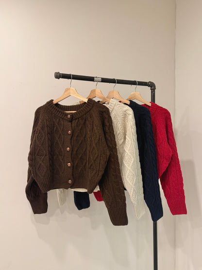 FATE Cable-knit cardigan