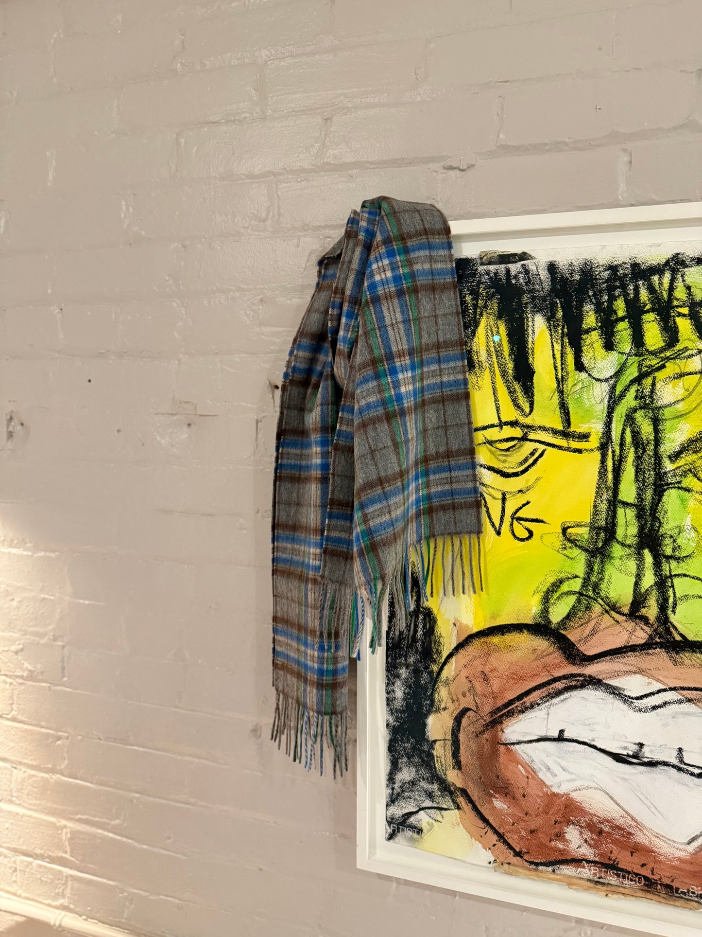 PART Plaid wool scarf