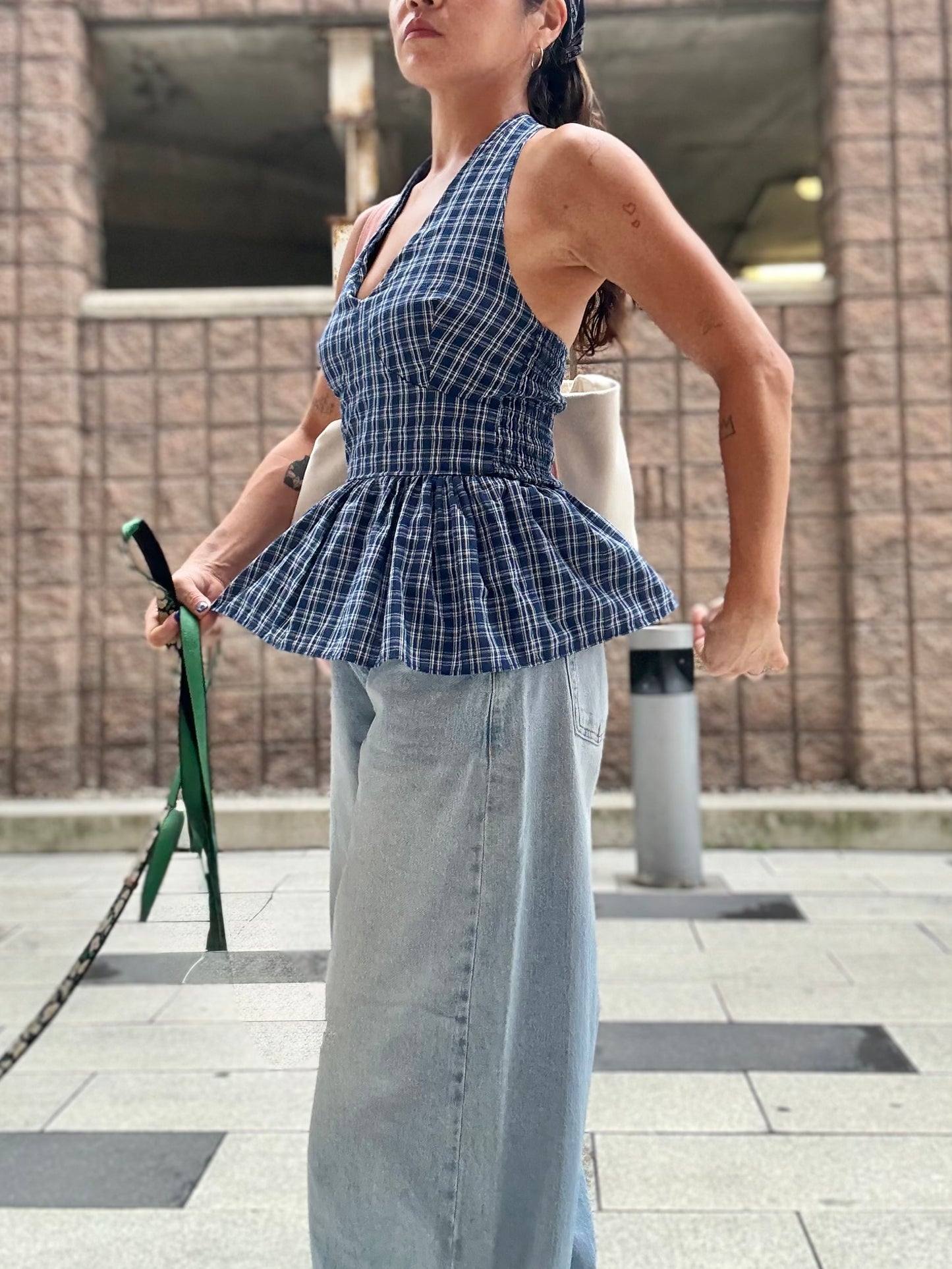 ELEM Plaid halter top