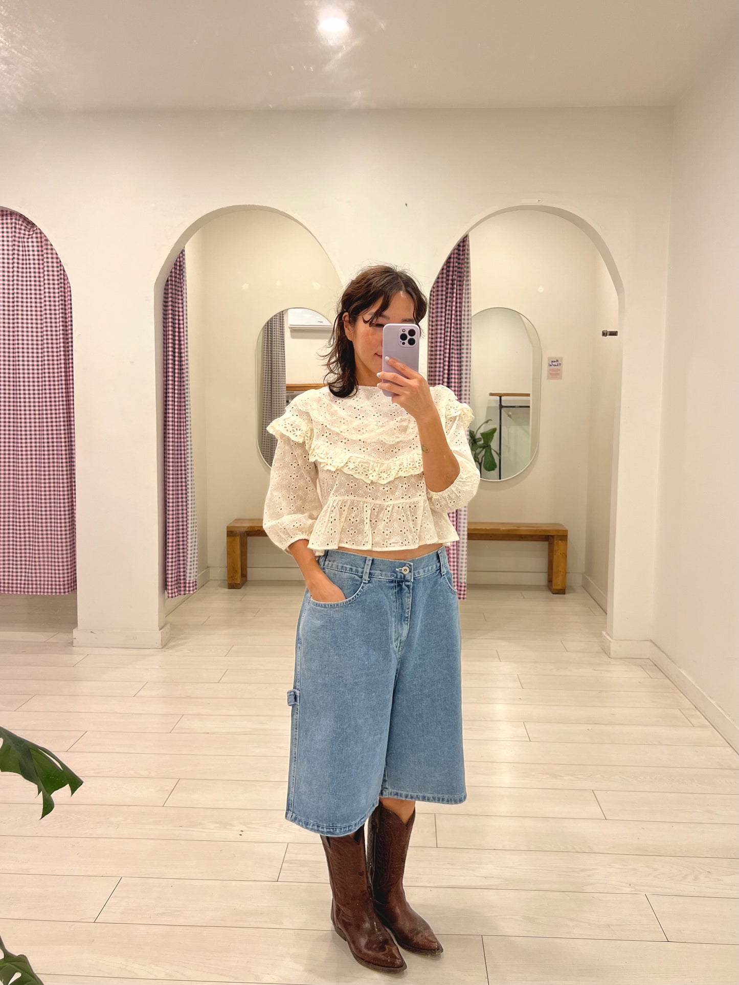 JUDY Eyelet blouse