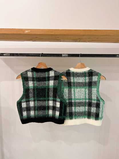 TIBY Plaid sweater vest