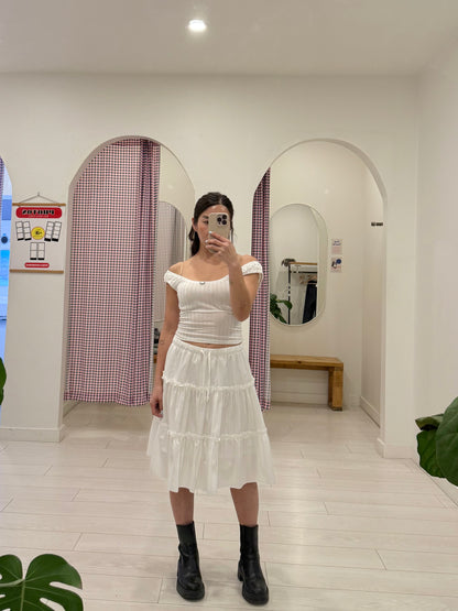 NADIA Midi tiered skirt