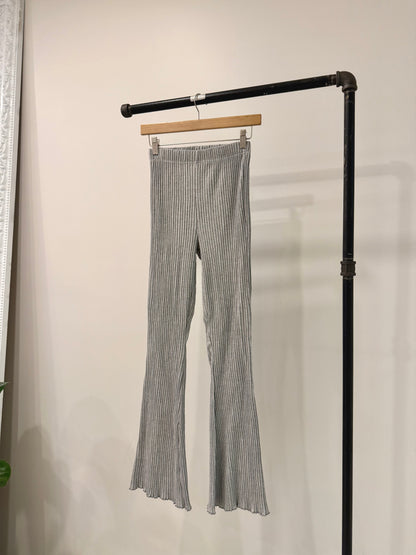 ROZEN Ribbed bootcut tights