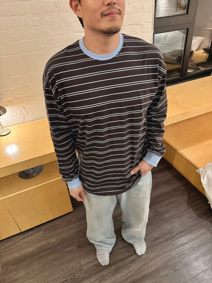 DOWN Striped long sleeve tee
