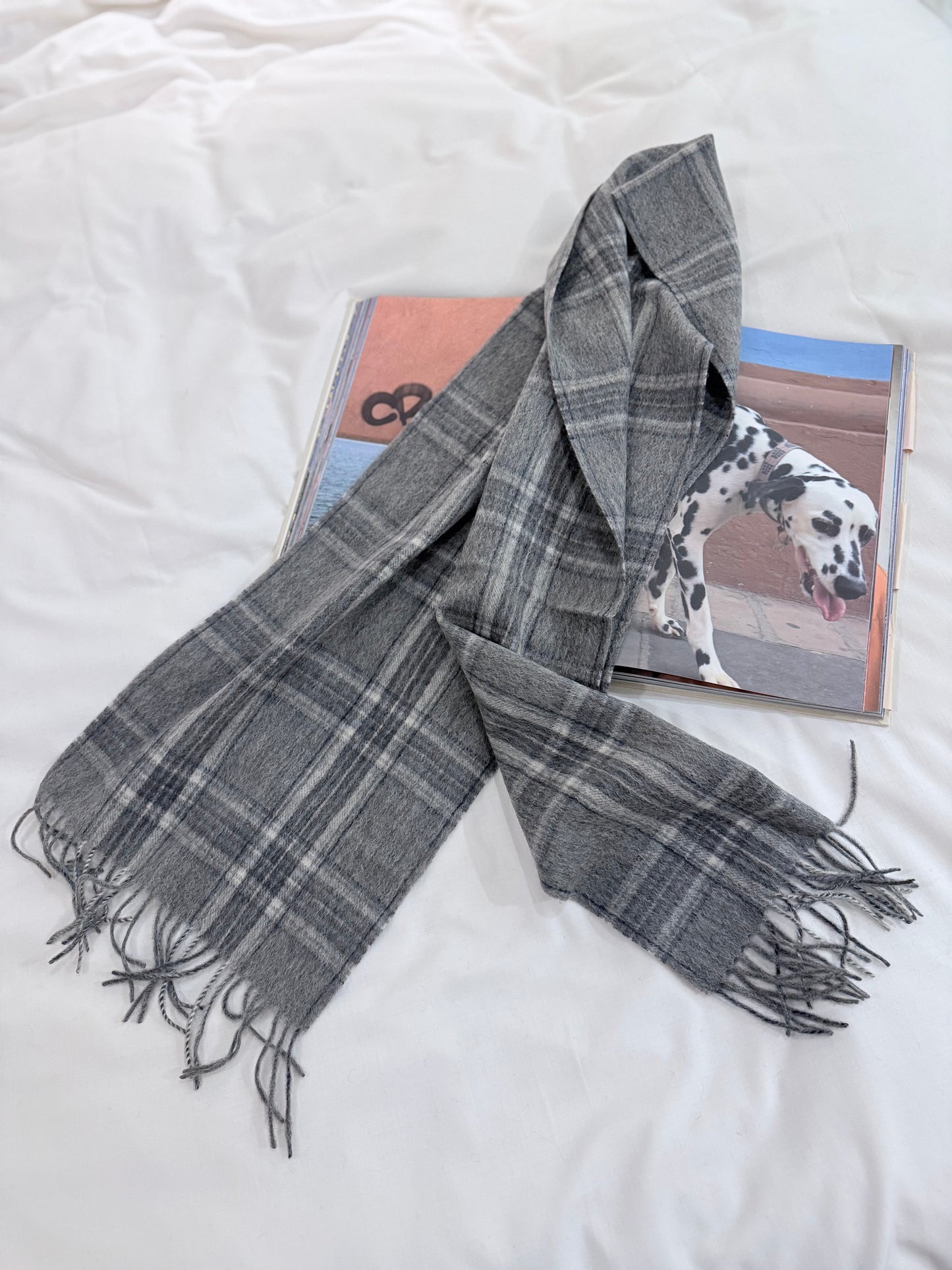 PART Plaid wool scarf