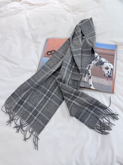 PART Plaid wool scarf