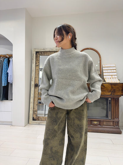 AISLE High-neck waffle knit
