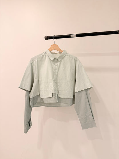 RONNY Layered crop shirt
