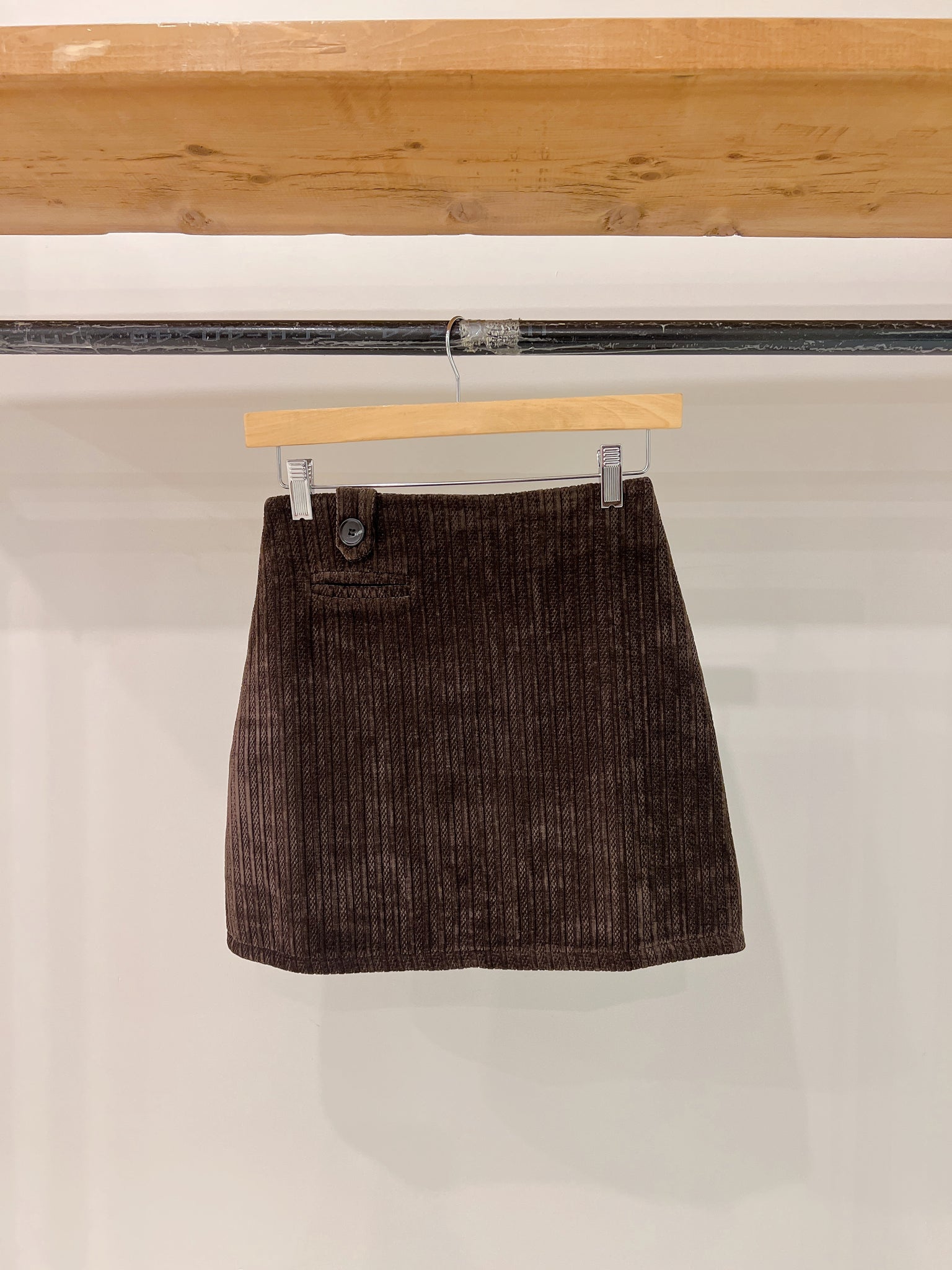 GLITCH Velour mini skirt