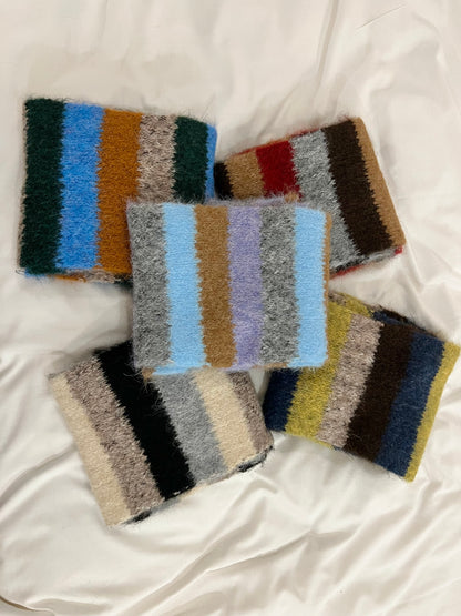 IMAGINE Fuzzy stripe scarf