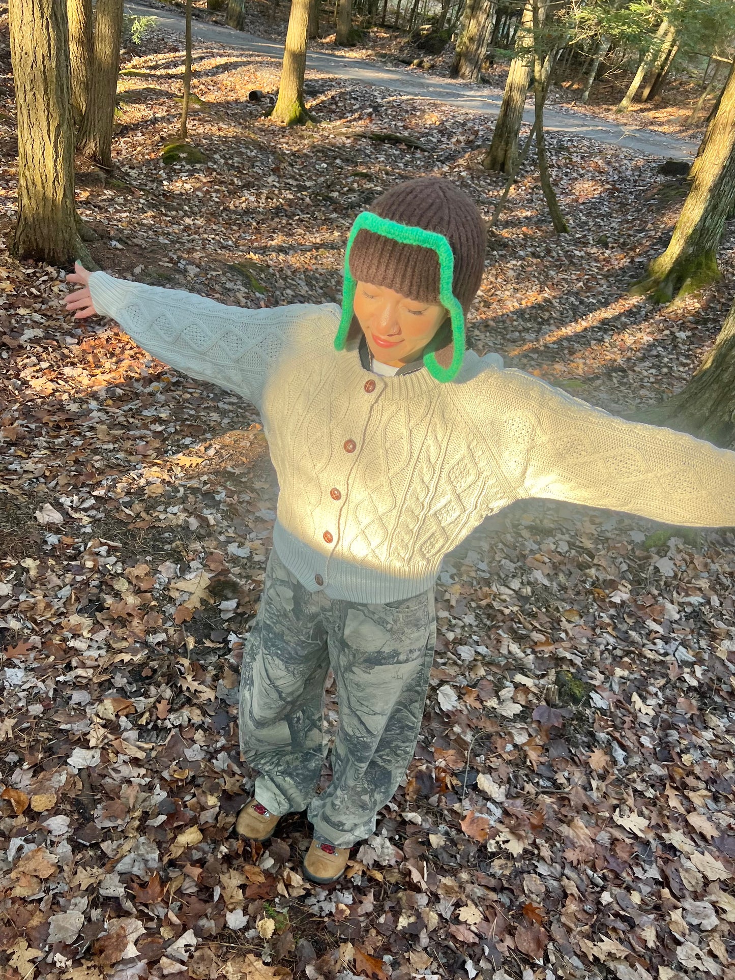 FATE Cable-knit cardigan