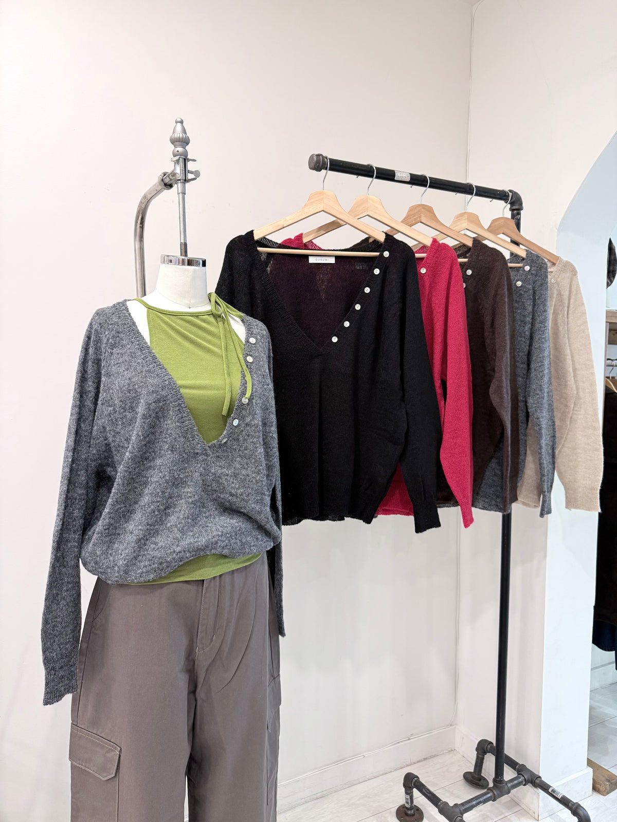 AGATHA Wool V-neckline sweater
