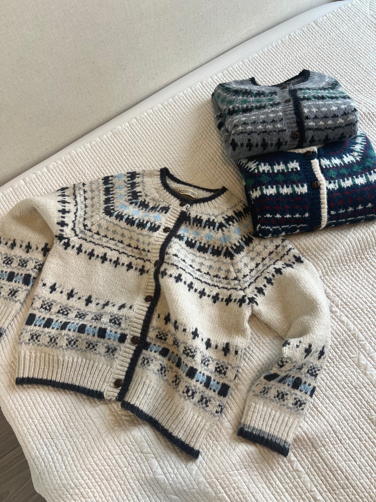 CLAIRE Fair isle cardigan