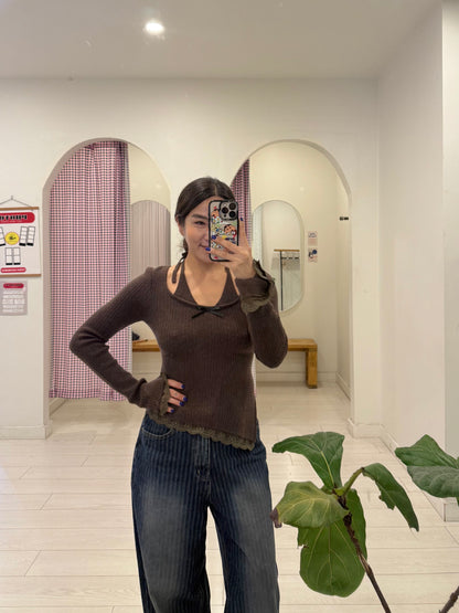 ROMMIE  Bow halter knit