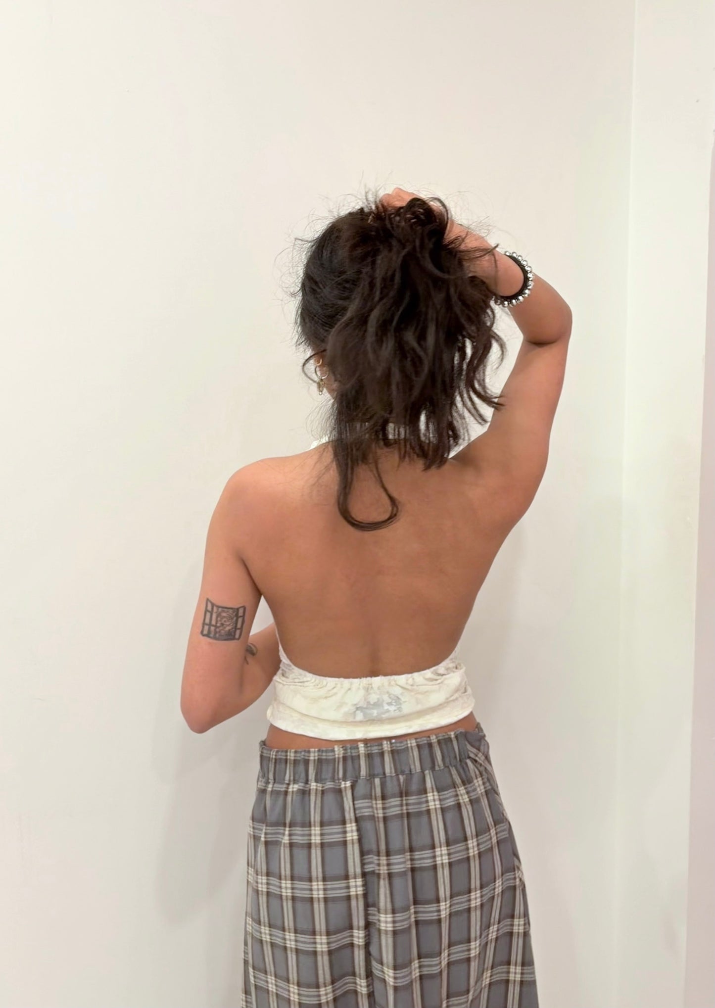 STOUT Jacquard halter top