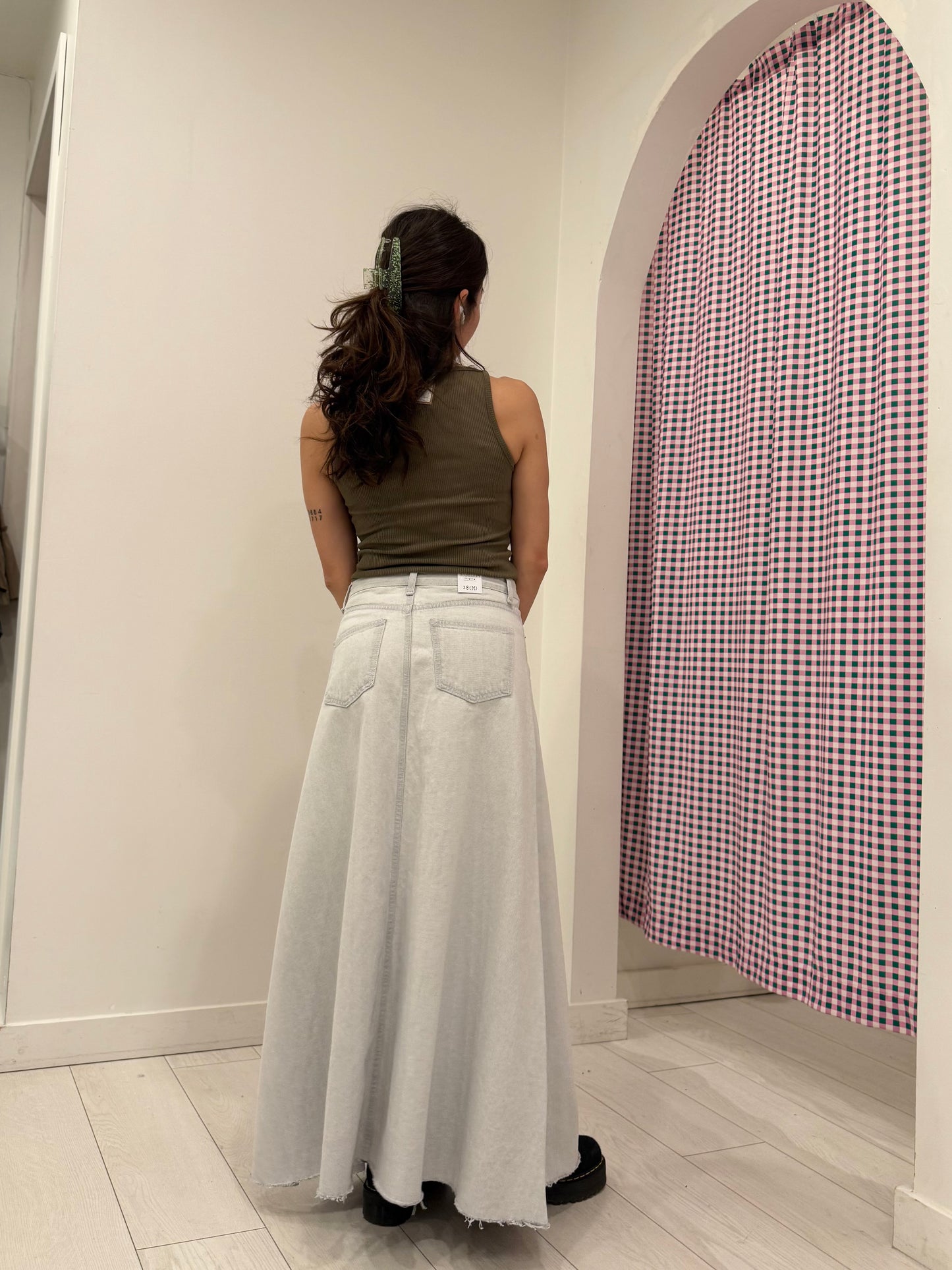 NAIM Faded jean skirt