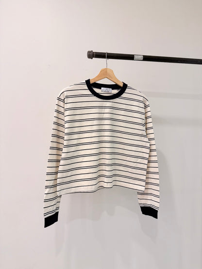 DOWN Striped long sleeve tee