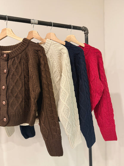 FATE Cable-knit cardigan