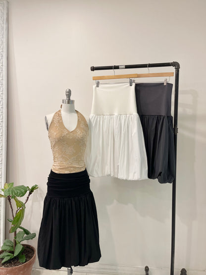 LUNA Balloon midi skirt
