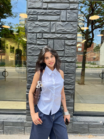 DASHA Backless halter shirt