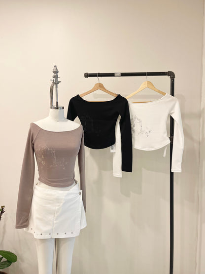FLEUR Off-shoulder tee