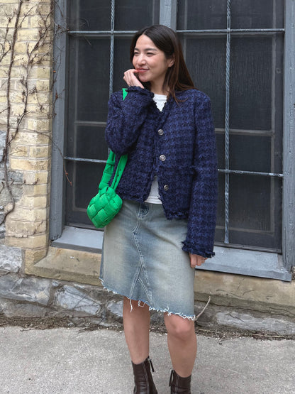 MANE Denim midi skirt