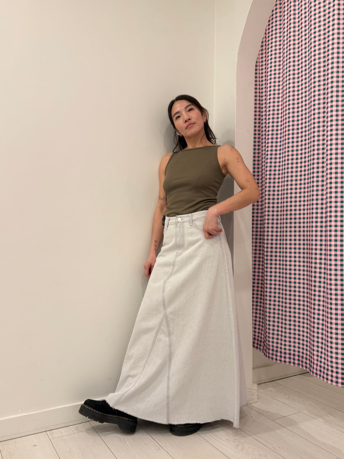 NAIM Faded jean skirt