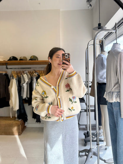 TOPIO Flower cardigan