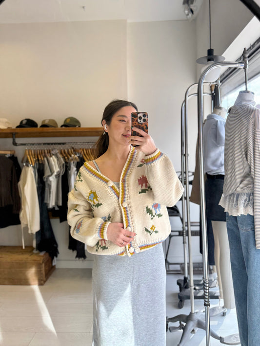TOPIO Flower cardigan