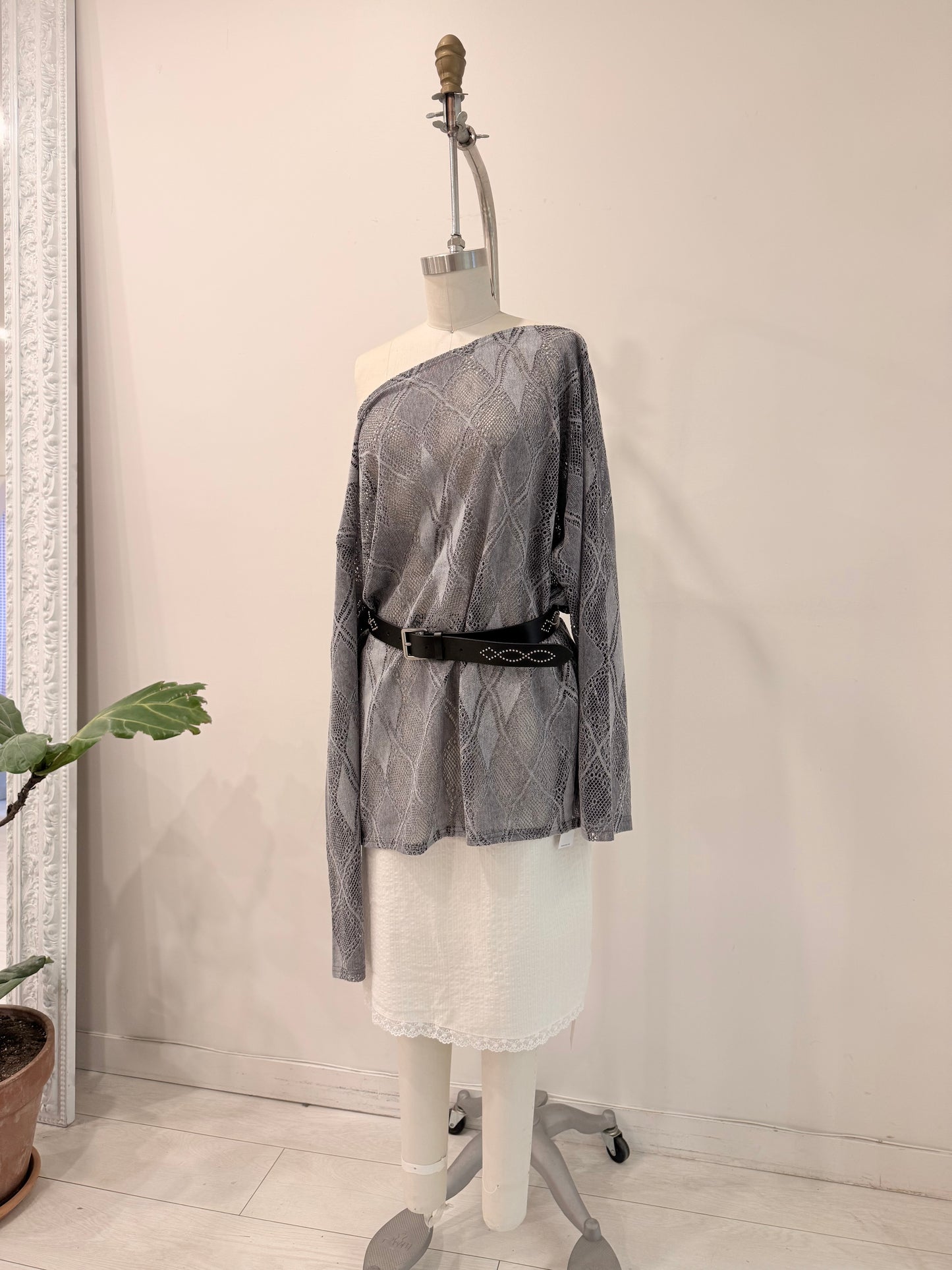 PHONY Oversized mesh top