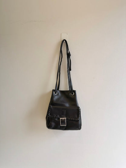 GEMMA Faux-leather bucket bag