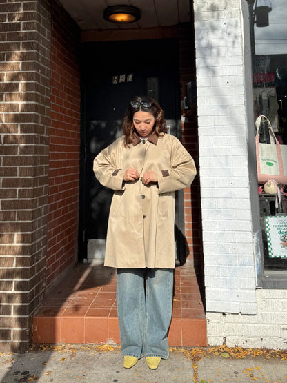 BEADA Corduroy collar trench coat