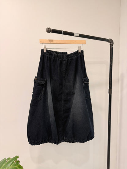 FLEET Denim balloon skirt