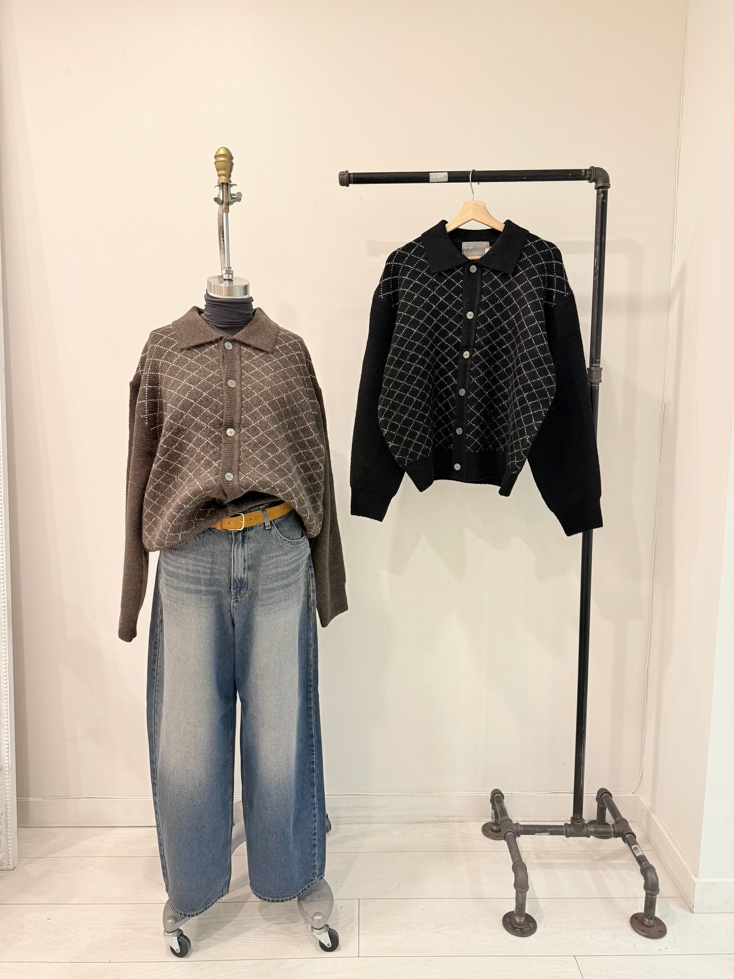 STOLEN Grid cardigan