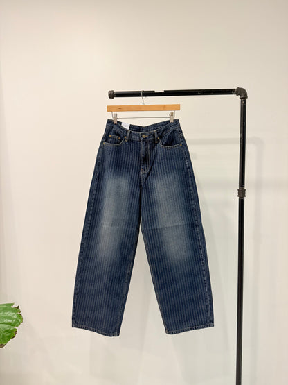 MEGO Striped denim jeans