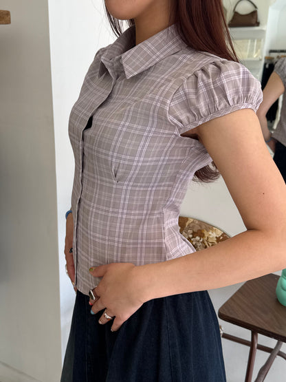 ODILE Gingham blouse