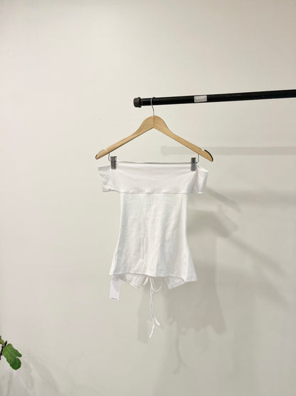 INES Off-shoulder tie-back top